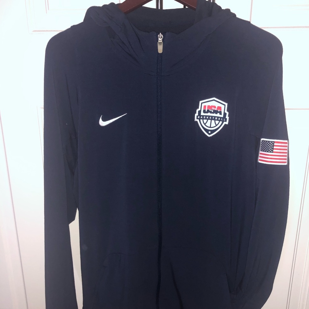 Nike USA Basketball Olympic Dri Fit Hoodie NAVY Lg